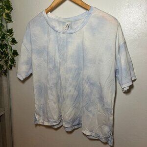 90 Degree by Reflex Blue Tie Dye Performance Tee Size M